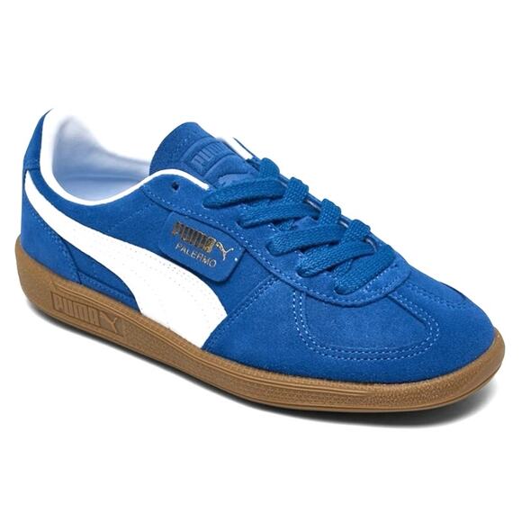 Puma Shoes - Puma Women's Cobalt Blue Palermo Gum Sole Lace Up Sneakers - 6